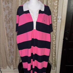 NWT! Tommy Hilfiger Pink and White Polo Dress